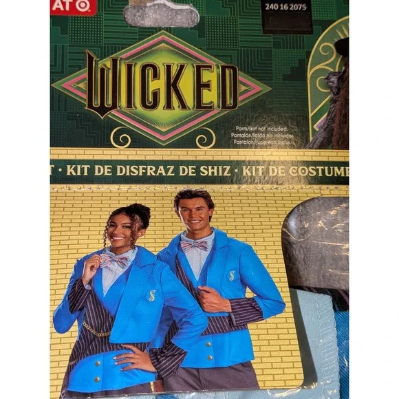 Disguise Wicked Shiz Costume Kit Girls Mens Blue School Uniform Jacket Bow Tie‎ - Picture 2 of 8